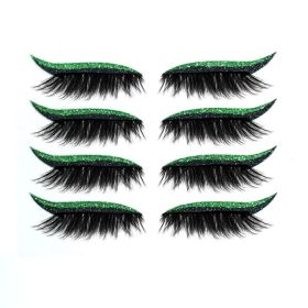 Glitter Self-adhesive Eyeshadow Sticker False Lashes Eye Makeup Sticker (Color: Q6)