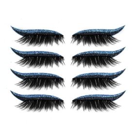 Glitter Self-adhesive Eyeshadow Sticker False Lashes Eye Makeup Sticker (Color: Q3)