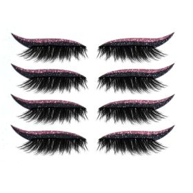 Glitter Self-adhesive Eyeshadow Sticker False Lashes Eye Makeup Sticker (Color: Q2)