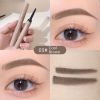 4 Kleuren Geverfd Wenkbrauw Crème Waterproof Langdurige Stereotiepe Grijs Bruin Wenkbrauw Poeder 2 In 1 Wenkbrauw Potlood Make-Up Cosmetica