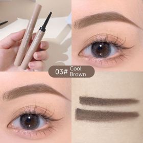 4 Kleuren Geverfd Wenkbrauw Crème Waterproof Langdurige Stereotiepe Grijs Bruin Wenkbrauw Poeder 2 In 1 Wenkbrauw Potlood Make-Up Cosmetica (Color: 3)