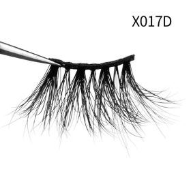 Zachte Nertsen Wimpers 3D Krul Gevleugelde End Oog Langwerpige Nep Wimpers Dikke Handgemaakte Natuurlijke Valse Wimper Rommelig Cross Lash Groothandel (Color: MZA2212-X017D)