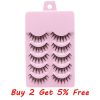 5Pairs Soft Fake Eyelashes Handmade Thick Wispy 3D Faux Mink Eyelash Natural Long Lashes Winged Lash Wholesale Eyelash Extension