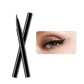 Long Lasting Black Liquid Eyeliner Pencil Ultra-Fine Felt-Tip Quick Drying Waterproof Formula Eye Liner Pen Women Eye Makeup (Color: brown)